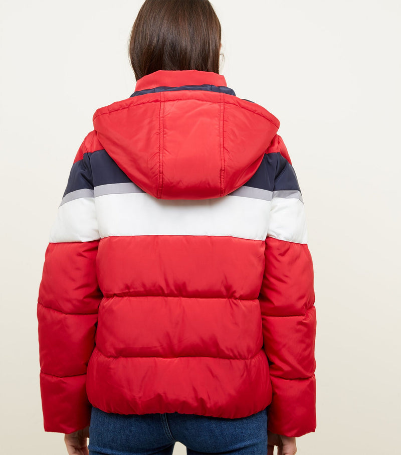 WOMEN STRIPED PUFFER JACKET