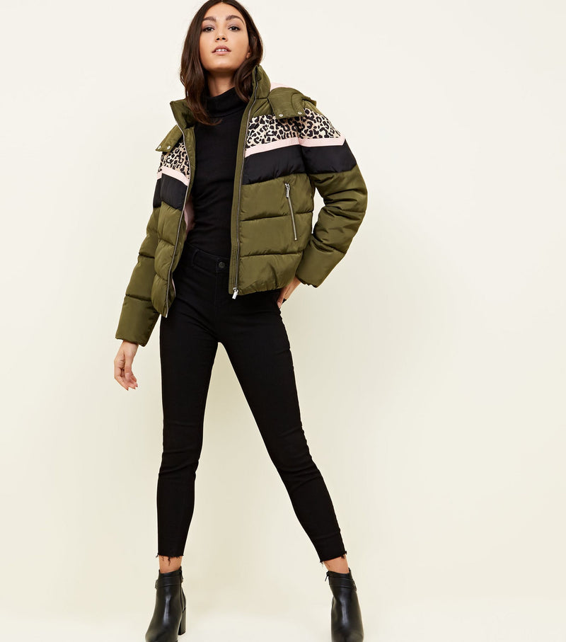 WOMEN STRIPED PUFFER JACKET