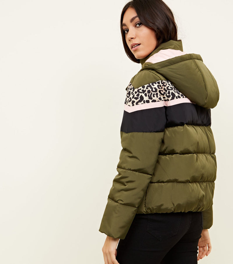 WOMEN STRIPED PUFFER JACKET